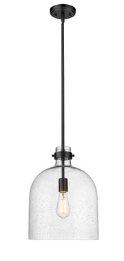 Pearson 1 Light Pendant, 16-16.5" Tall in Matte Black