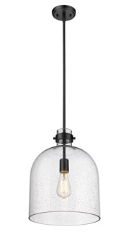 Pearson 1 Light Pendant, 16-16.5" Tall in Matte Black