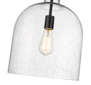 Pearson 1 Light Pendant, 16-16.5" Tall in Matte Black