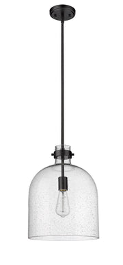 Pearson 1 Light Pendant, 16-16.5" Tall in Matte Black