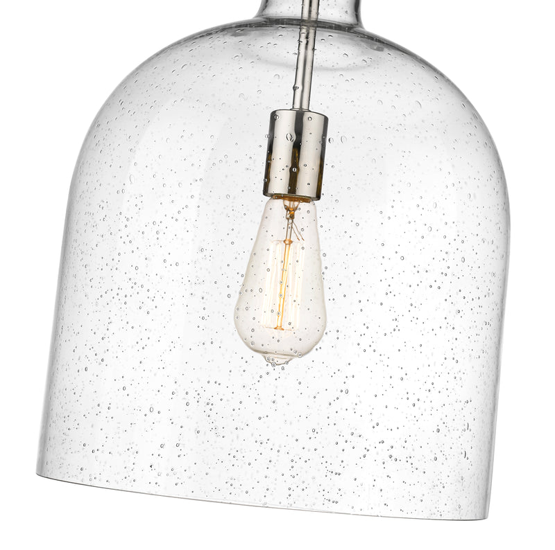 Pearson 1 Light Pendant, 16-16.5" Tall in Polished Nickel
