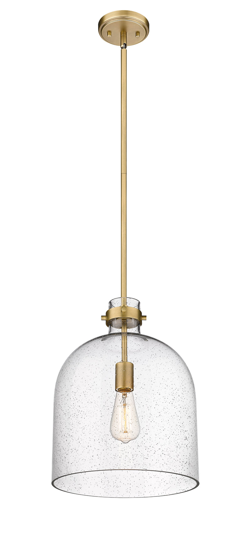 Pearson 1 Light Pendant, 16-16.5" Tall in Rubbed Brass