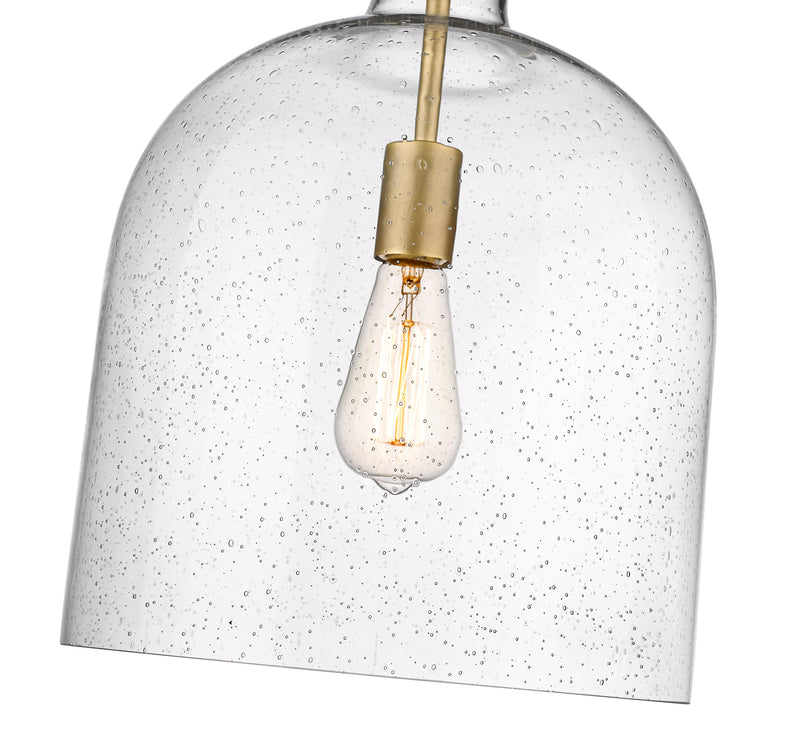 Pearson 1 Light Pendant, 16-16.5" Tall in Rubbed Brass