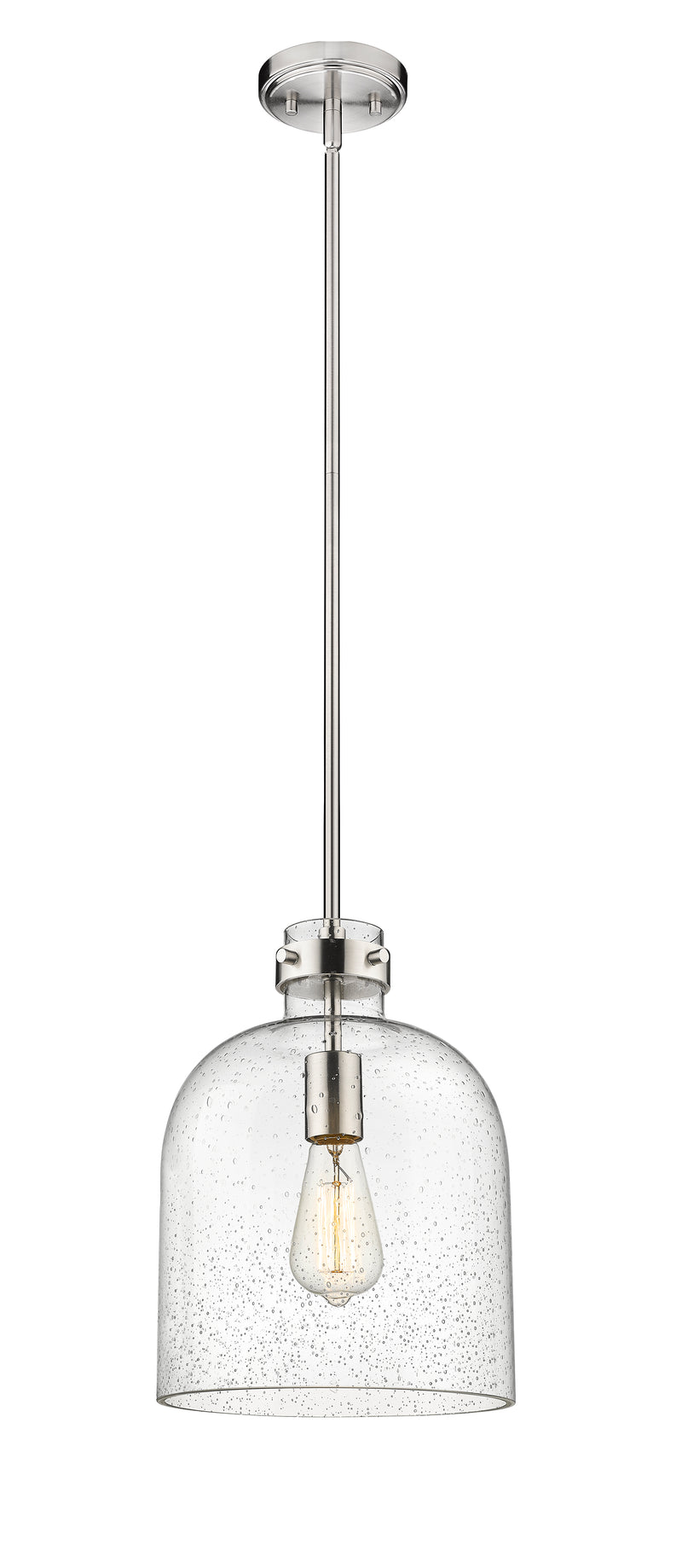 Pearson 1 Light Pendant, 13-13.5" Tall in Brushed Nickel