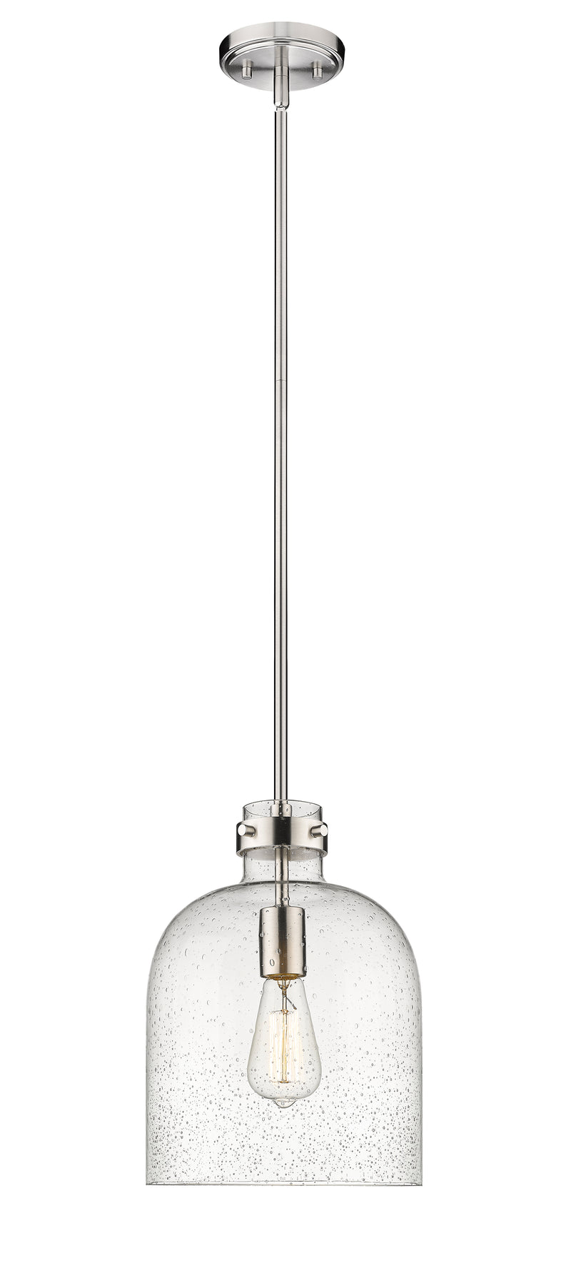 Pearson 1 Light Pendant, 13-13.5" Tall in Brushed Nickel