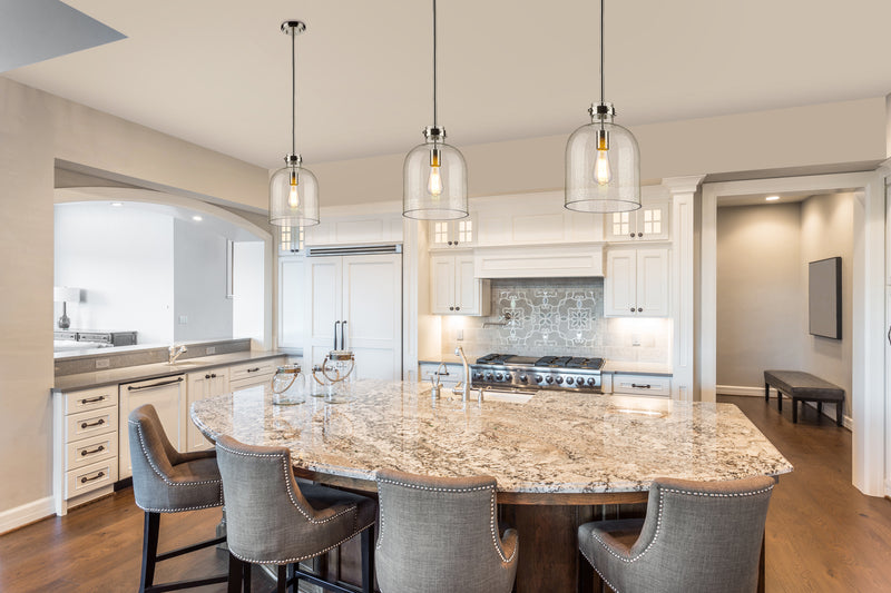 Pearson 1 Light Pendant, 13-13.5" Tall in Brushed Nickel in a room setting