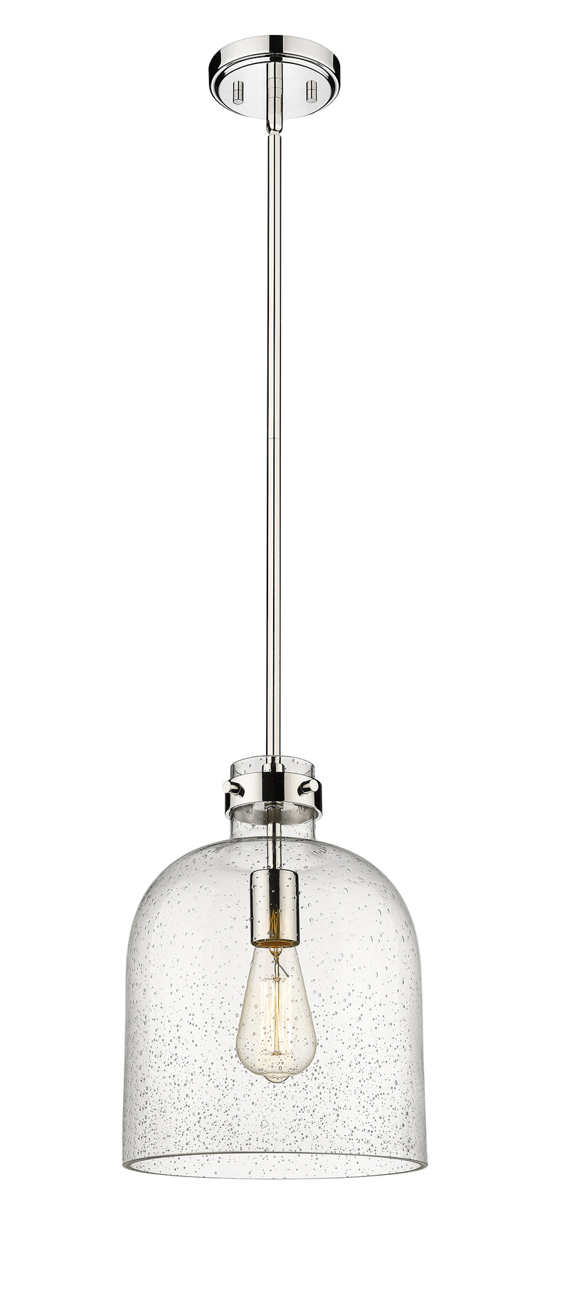 Pearson 1 Light Pendant, 13-13.5" Tall in Polished Nickel