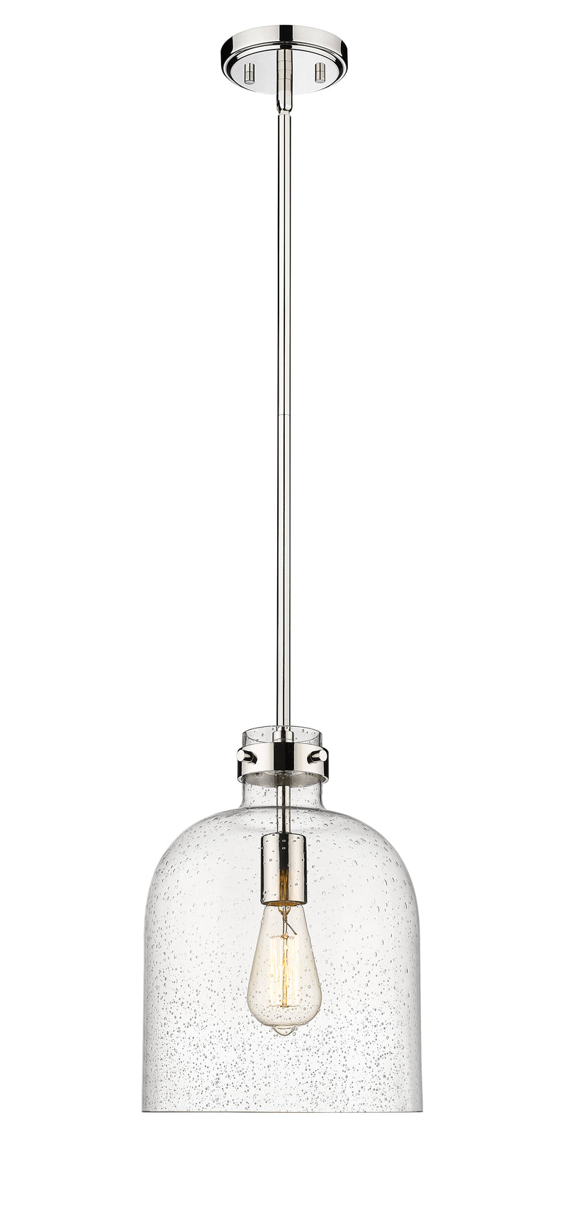 Pearson 1 Light Pendant, 13-13.5" Tall in Polished Nickel