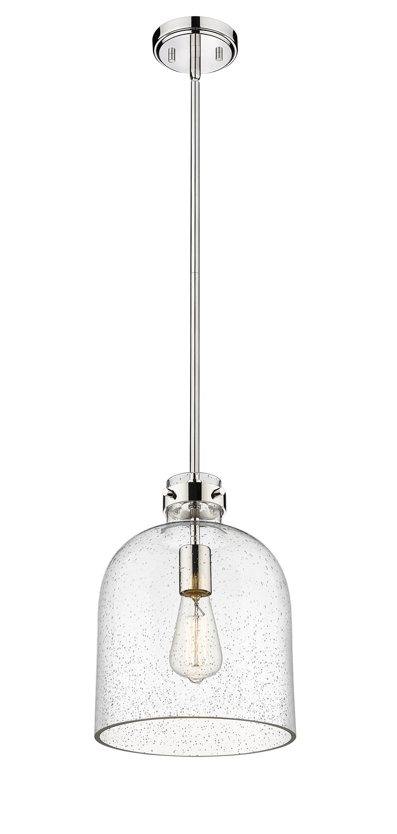 Pearson 1 Light Pendant, 13-13.5" Tall in Polished Nickel