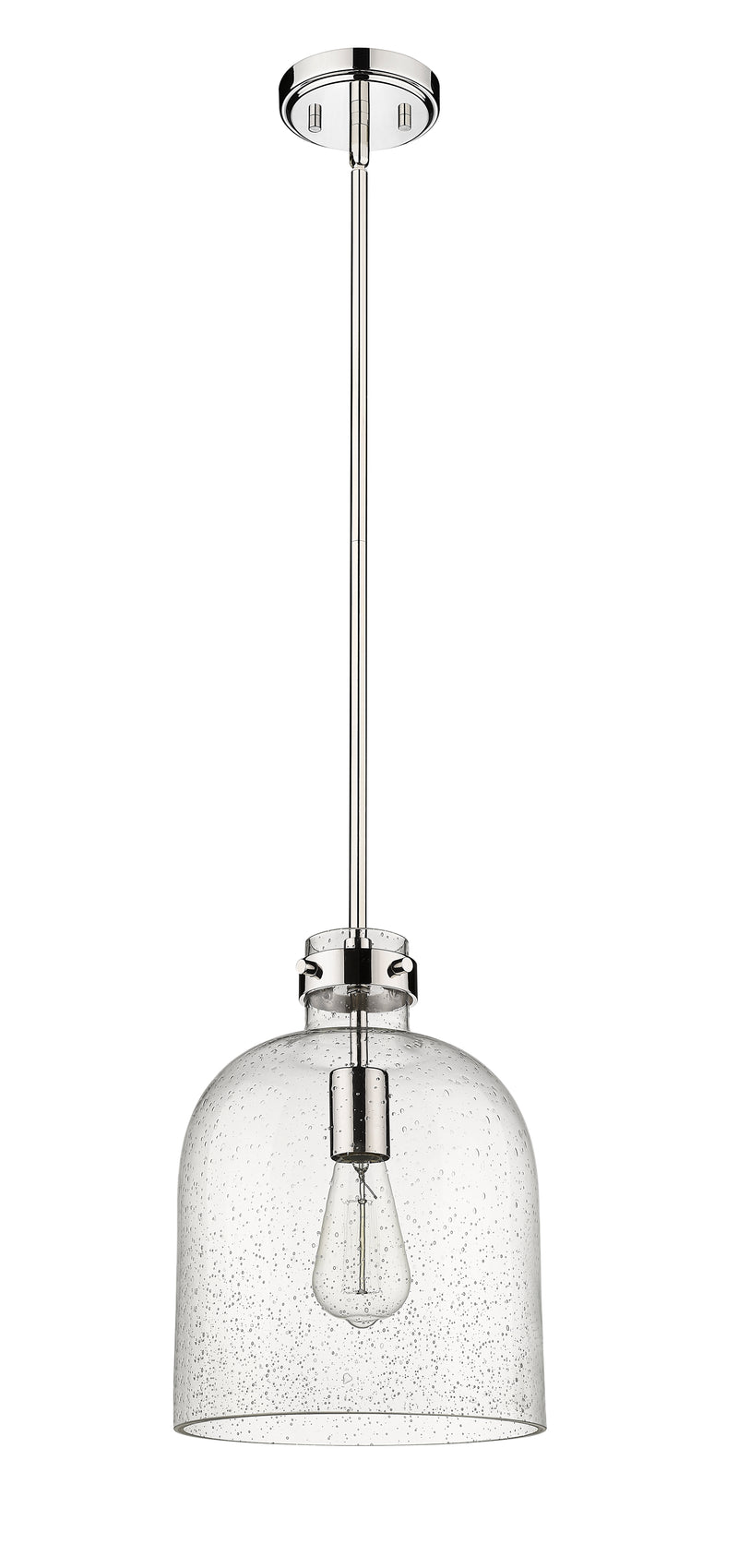 Pearson 1 Light Pendant, 13-13.5" Tall in Polished Nickel