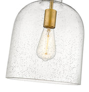 Pearson 1 Light Pendant, 13-13.5" Tall in Rubbed Brass