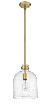 Pearson 1 Light Pendant, 13-13.5" Tall in Rubbed Brass