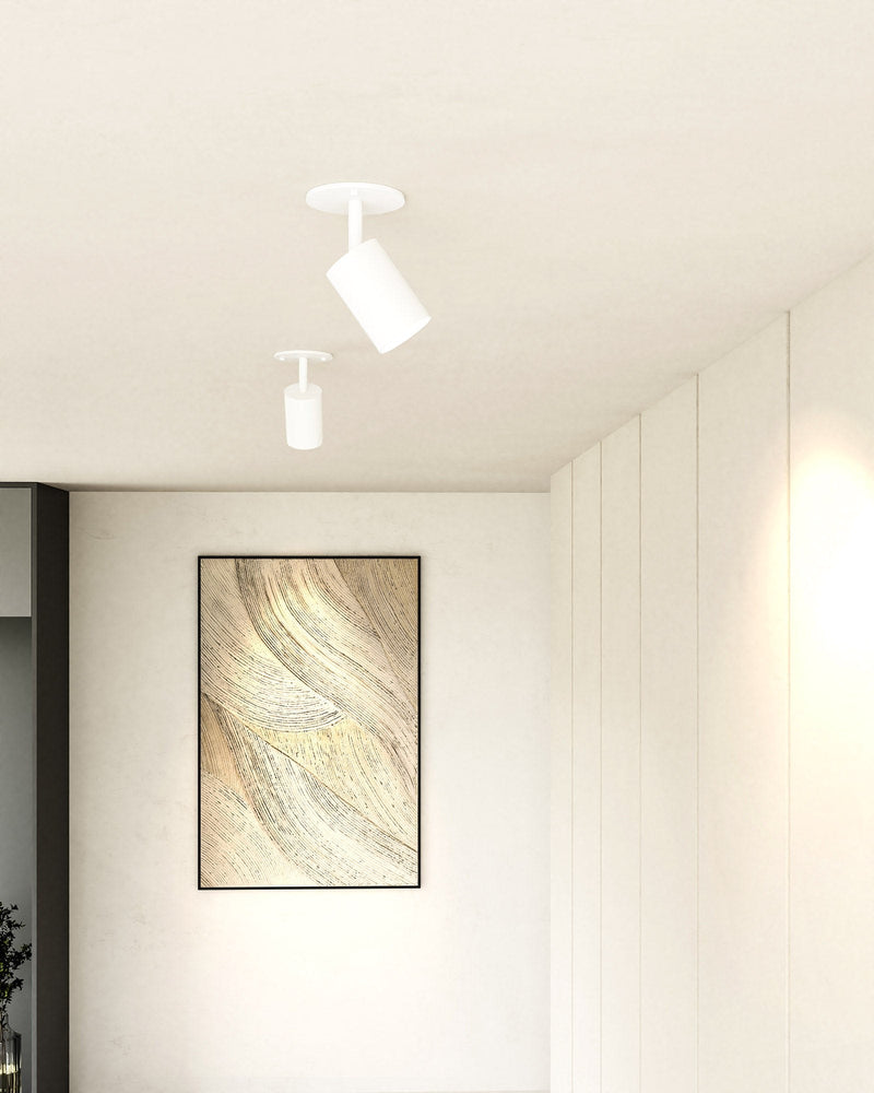 Barclay 3" Semi-Flush Mount in White
