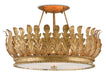 Biddulph 3 Light Chandelier in Gold Leaf