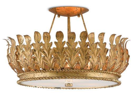 Biddulph 3 Light Chandelier in Gold Leaf