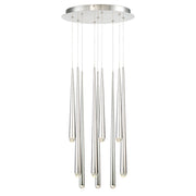 Cascade 9-Light Round Crystal Pendant in Polished Nickel