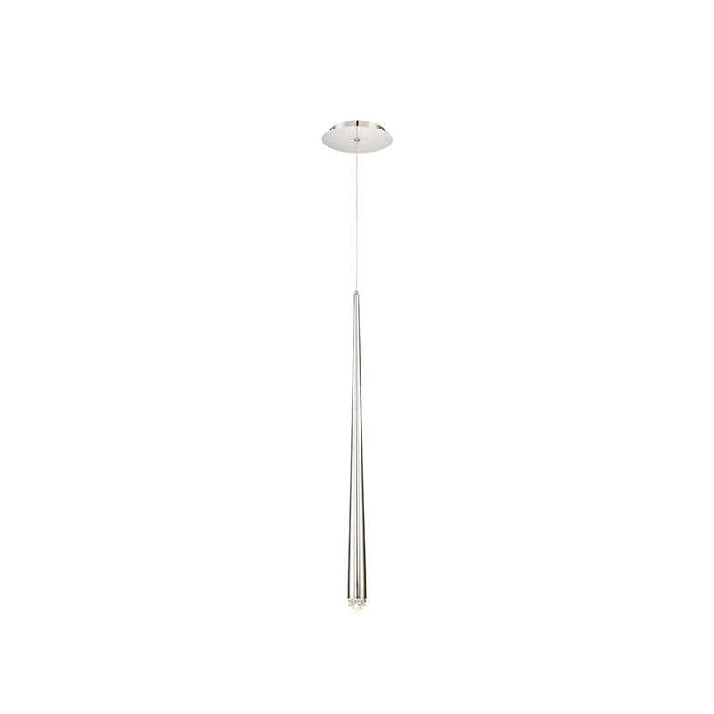 Cascade 28" Crystal Mini Pendant in Polished Nickel