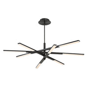 Stacked 8-Light Chandelier in Black