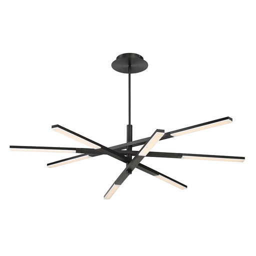 Stacked 8-Light Chandelier in Black