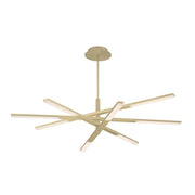 Stacked 8-Light Chandelier in Brushed Brass