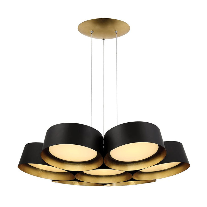 Marimba 7-Light 34" Pendant in Gold Leaf/bronze