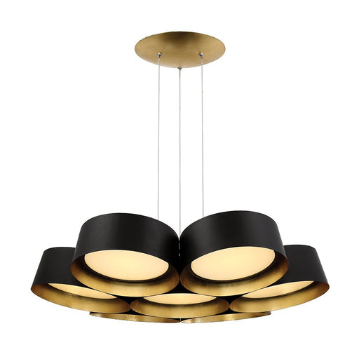 Marimba 7-Light 34" Pendant in Gold Leaf/bronze
