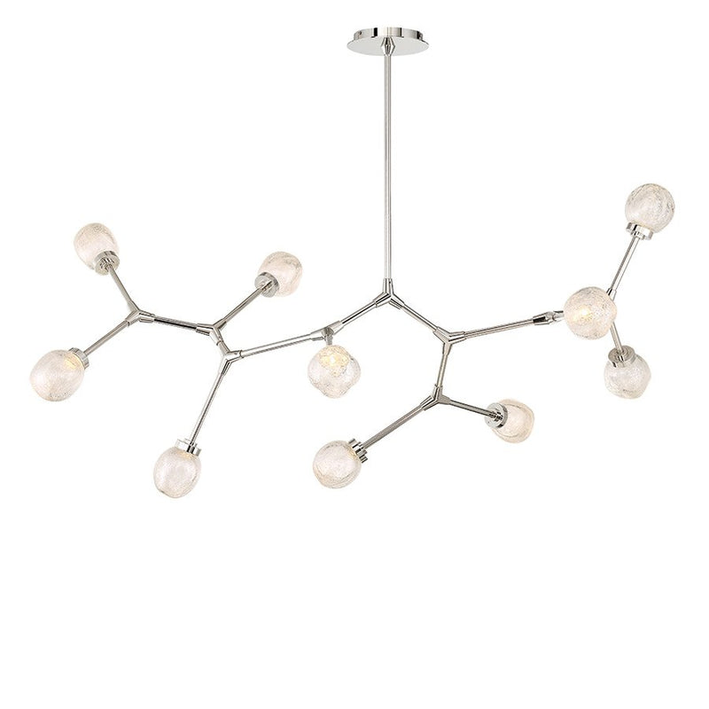 Catalyst 10-Light Linear Chandelier in Polished Nickel
