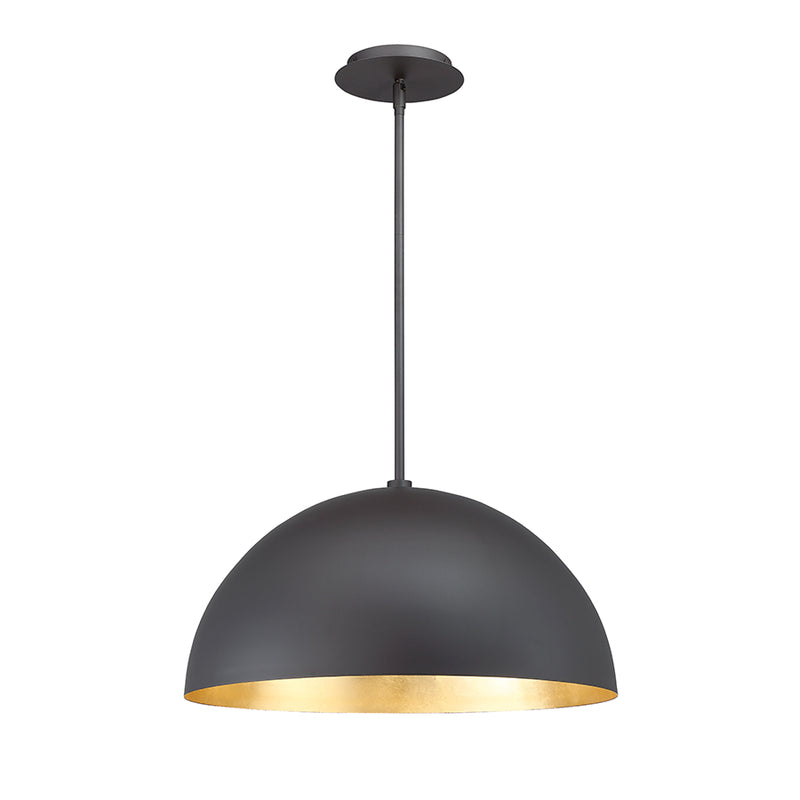Yolo LED Pendant in Gold Leaf/Dark Bronze