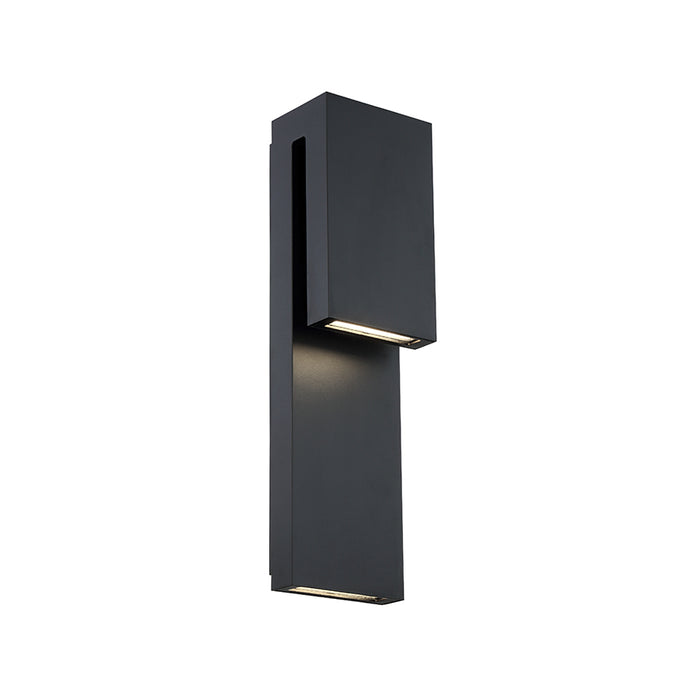 Double Down LED Outdoor Wall Sconce in Black