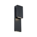 Double Down LED Outdoor Wall Sconce in Black