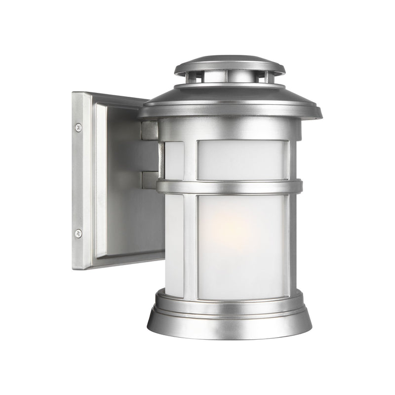 Newport Small Outdoor Wall Lantern in Painted Brushed Steel