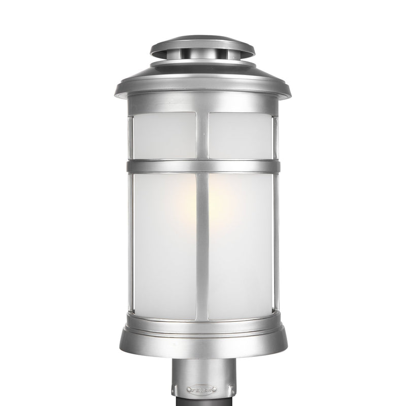 Newport Outdoor Post Light in Painted Brushed Steel