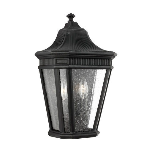 Cotswold Lane Two Light Outdoor Wall Lantern in Black