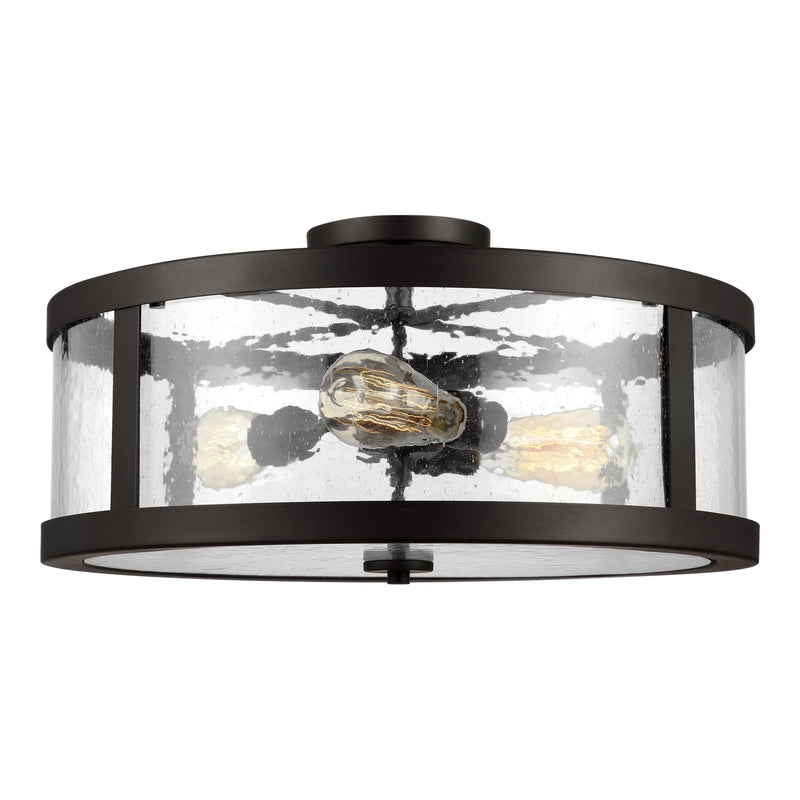 Harrow 3-Light Large Semi-Flush Mount in Oil Rubbed Bronze