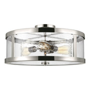 Harrow 3-Light Large Semi-Flush Mount in Polished Nickel