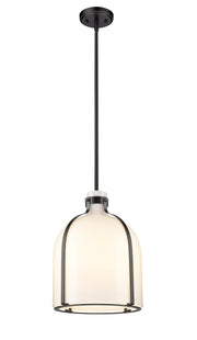 Pearson 1 Light Pendant, 16-16.5" Tall in Matte Black