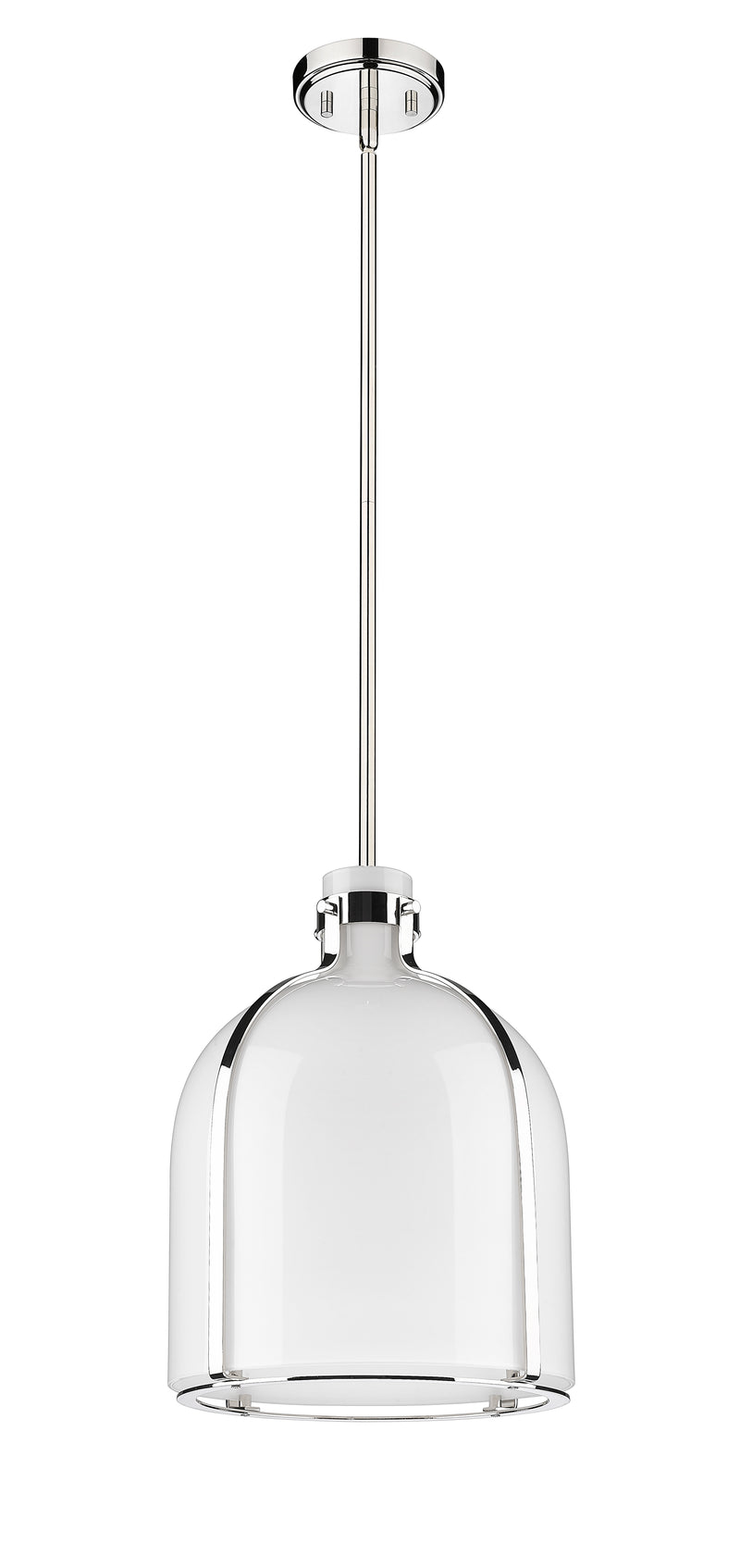 Pearson 1 Light Pendant, 16-16.5" Tall in Polished Nickel