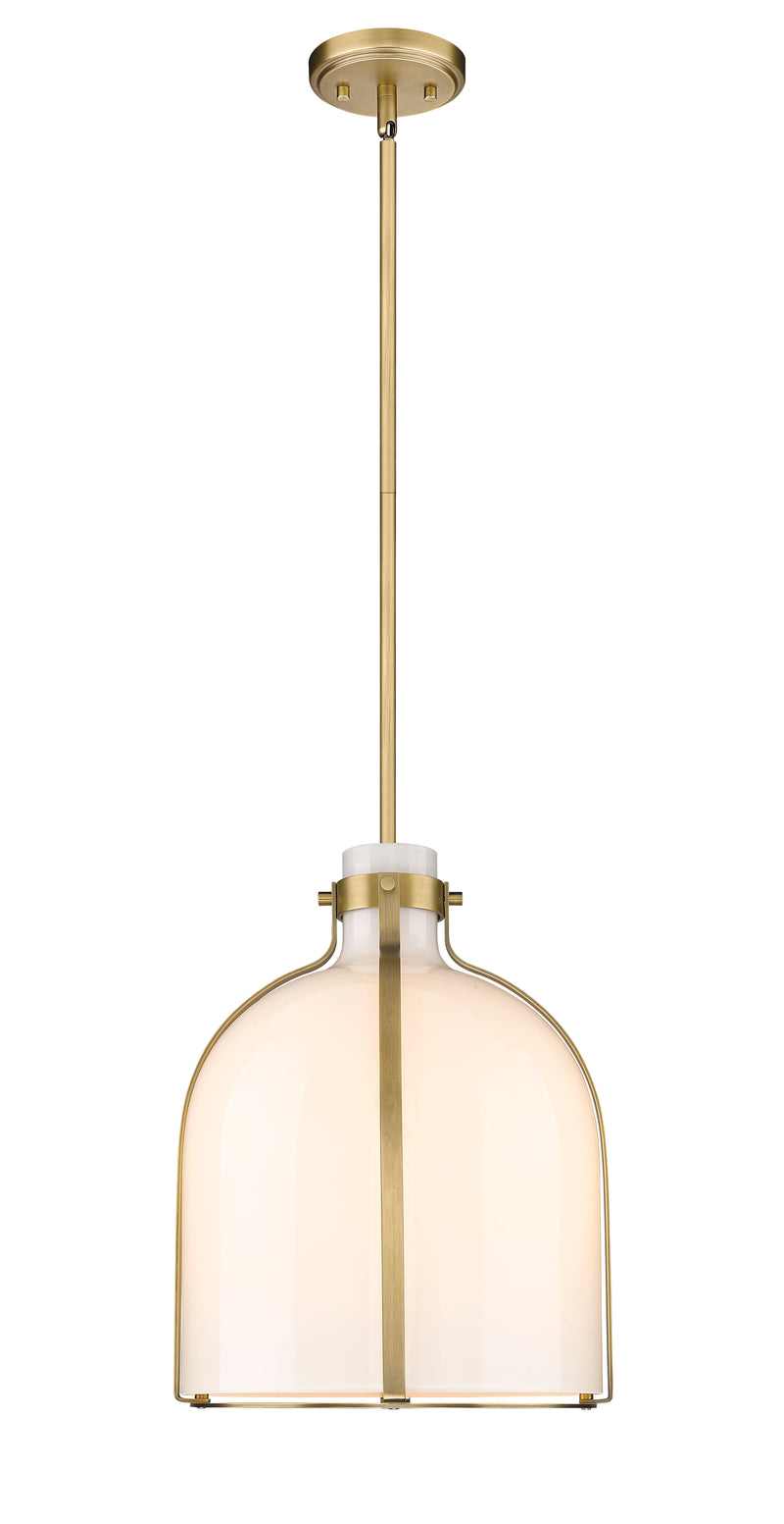 Pearson 1 Light Pendant, 16-16.5" Tall in Rubbed Brass