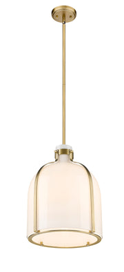 Pearson 1 Light Pendant, 16-16.5" Tall in Rubbed Brass