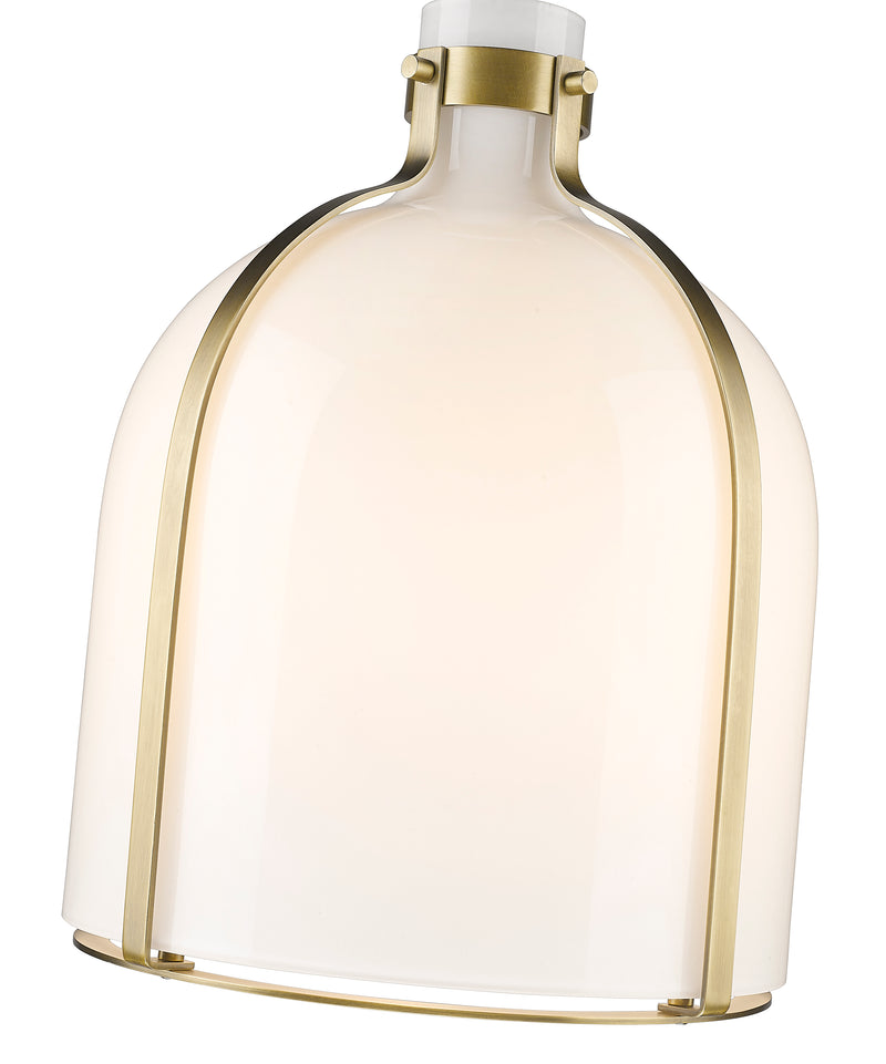 Pearson 1 Light Pendant, 16-16.5" Tall in Rubbed Brass