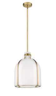 Pearson 1 Light Pendant, 16-16.5" Tall in Rubbed Brass