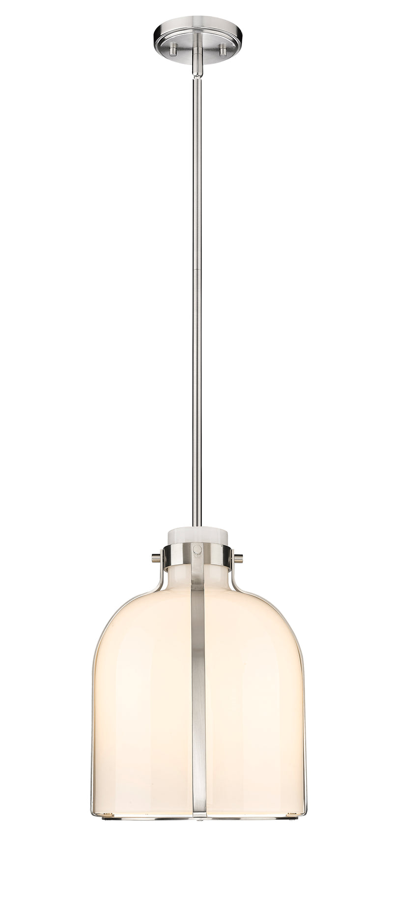 Pearson 1 Light Pendant, 13-13.5" Tall in Brushed Nickel