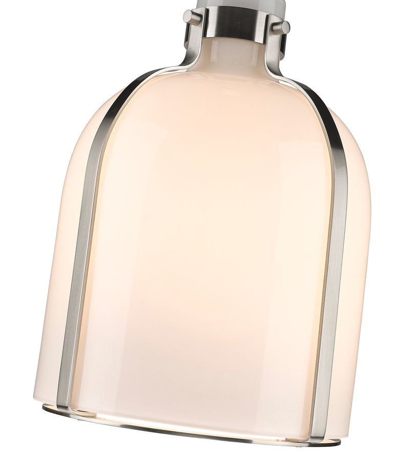 Pearson 1 Light Pendant, 13-13.5" Tall in Brushed Nickel