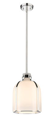 Pearson 1 Light Pendant, 13-13.5" Tall in Polished Nickel