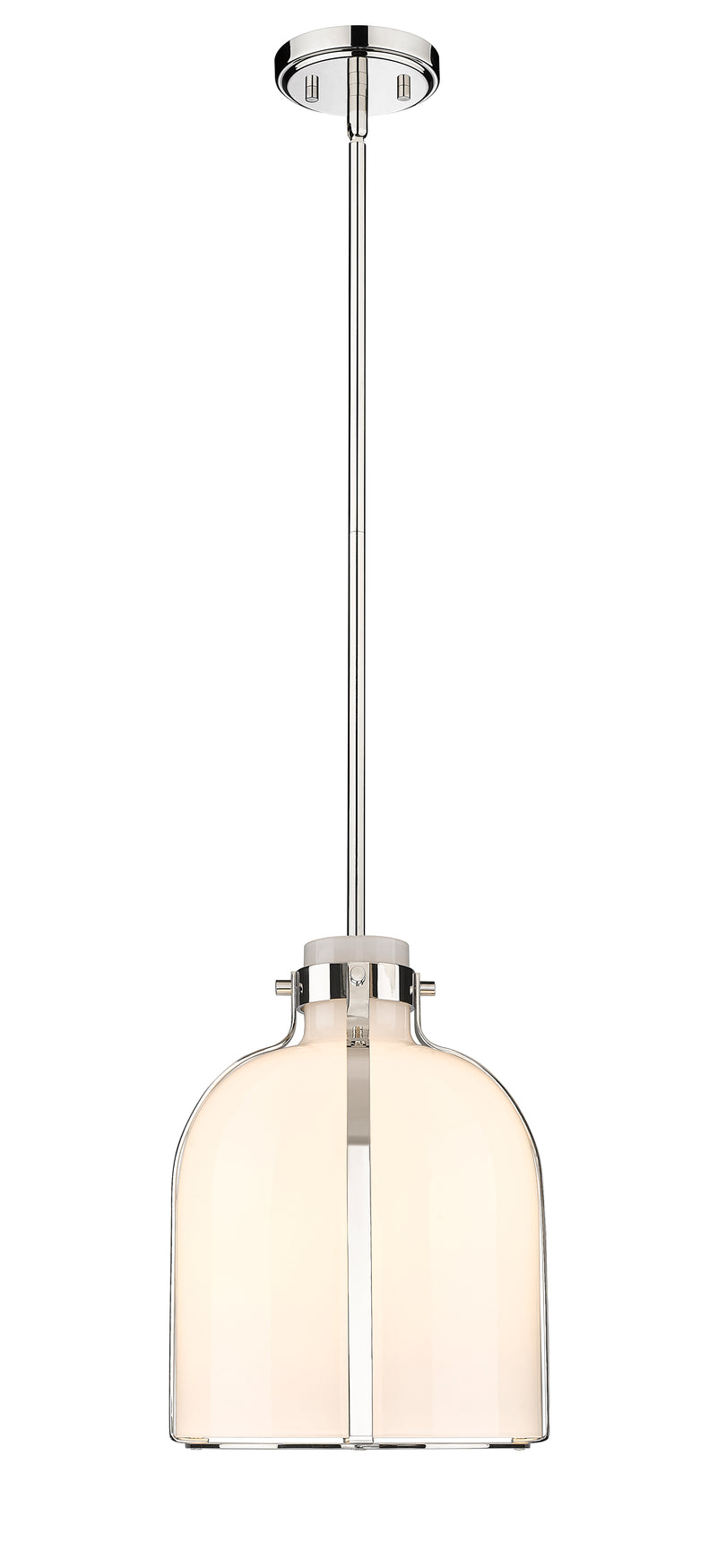 Pearson 1 Light Pendant, 13-13.5" Tall in Polished Nickel