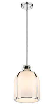 Pearson 1 Light Pendant, 13-13.5" Tall in Polished Nickel