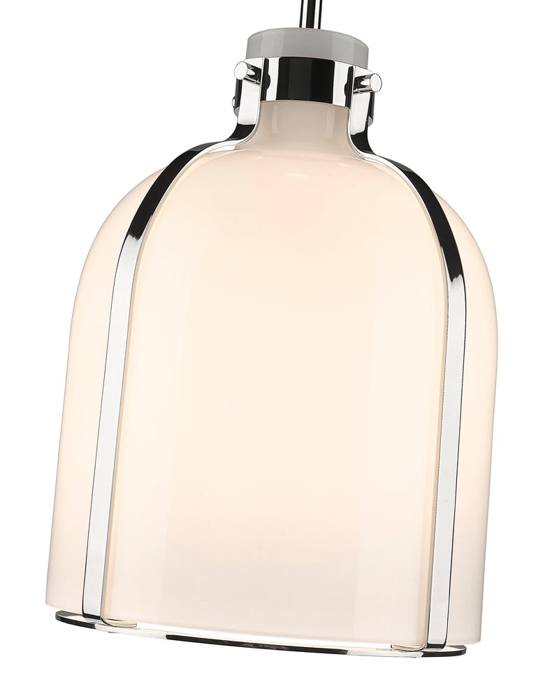 Pearson 1 Light Pendant, 13-13.5" Tall in Polished Nickel