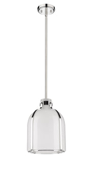 Pearson 1 Light Pendant, 13-13.5" Tall in Polished Nickel
