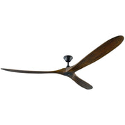 Maverick 88" Ceiling Fan in Matte Black with Dark Walnut Blades