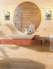 Lauren 1 Light 5" Wall Sconce in Brushed Nickel in a room setting